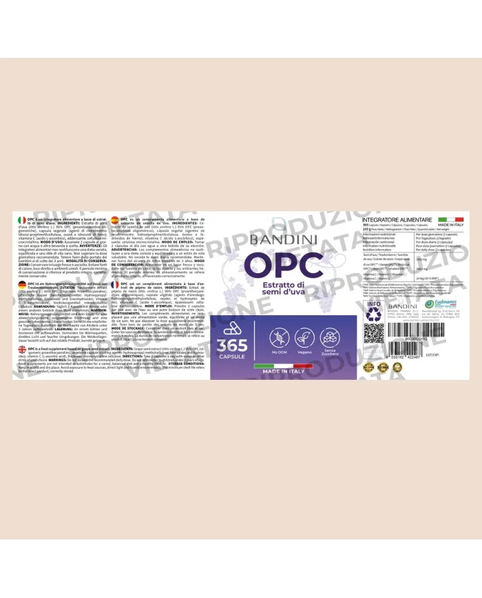 OPC Estratto di Semi d'Uva - 365 Capsule